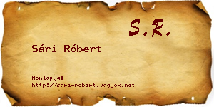 Sári Róbert névjegykártya