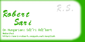 robert sari business card